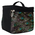 Peacock Bird Feathers Pheasant Nature Animal Texture Pattern Make Up Travel Bag (Small)