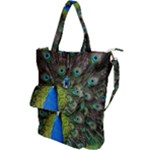 Peacock Bird Feathers Pheasant Nature Animal Texture Pattern Shoulder Tote Bag