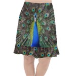 Peacock Bird Feathers Pheasant Nature Animal Texture Pattern Fishtail Chiffon Skirt
