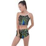 Peacock Bird Feathers Pheasant Nature Animal Texture Pattern Summer Cropped Co-Ord Set