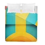 Colorful Rainbow Pattern Digital Art Abstract Minimalist Minimalism Duvet Cover Double Side (Full/ Double Size)