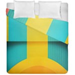 Colorful Rainbow Pattern Digital Art Abstract Minimalist Minimalism Duvet Cover Double Side (California King Size)