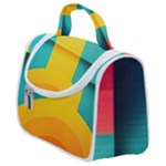 Colorful Rainbow Pattern Digital Art Abstract Minimalist Minimalism Satchel Handbag