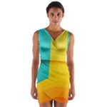 Colorful Rainbow Pattern Digital Art Abstract Minimalist Minimalism Wrap Front Bodycon Dress
