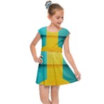 Colorful Rainbow Pattern Digital Art Abstract Minimalist Minimalism Kids  Cap Sleeve Dress