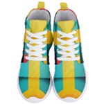 Colorful Rainbow Pattern Digital Art Abstract Minimalist Minimalism Women s Lightweight High Top Sneakers