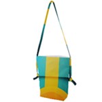 Colorful Rainbow Pattern Digital Art Abstract Minimalist Minimalism Folding Shoulder Bag
