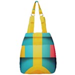 Colorful Rainbow Pattern Digital Art Abstract Minimalist Minimalism Center Zip Backpack