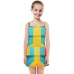 Colorful Rainbow Pattern Digital Art Abstract Minimalist Minimalism Kids  Summer Sun Dress