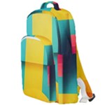 Colorful Rainbow Pattern Digital Art Abstract Minimalist Minimalism Double Compartment Backpack