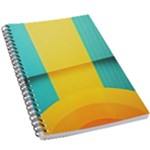 Colorful Rainbow Pattern Digital Art Abstract Minimalist Minimalism 5.5  x 8.5  Notebook