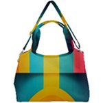 Colorful Rainbow Pattern Digital Art Abstract Minimalist Minimalism Double Compartment Shoulder Bag