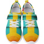 Colorful Rainbow Pattern Digital Art Abstract Minimalist Minimalism Men s Velcro Strap Shoes