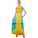 Colorful Rainbow Pattern Digital Art Abstract Minimalist Minimalism Chiffon Mesh Boho Maxi Dress