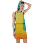 Colorful Rainbow Pattern Digital Art Abstract Minimalist Minimalism Racer Back Hoodie Dress