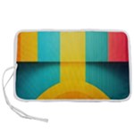 Colorful Rainbow Pattern Digital Art Abstract Minimalist Minimalism Pen Storage Case (S)