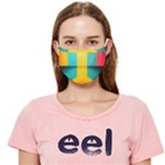 Colorful Rainbow Pattern Digital Art Abstract Minimalist Minimalism Cloth Face Mask (Adult)