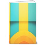 Colorful Rainbow Pattern Digital Art Abstract Minimalist Minimalism 8  x 10  Softcover Notebook