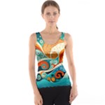 Waves Ocean Sea Abstract Whimsical Abstract Art Pattern Abstract Pattern Nature Water Seascape Women s Basic Tank Top