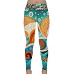 Waves Ocean Sea Abstract Whimsical Abstract Art Pattern Abstract Pattern Nature Water Seascape Classic Yoga Leggings