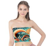 Waves Ocean Sea Abstract Whimsical Abstract Art Pattern Abstract Pattern Nature Water Seascape Tube Top