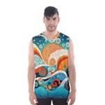 Waves Ocean Sea Abstract Whimsical Abstract Art Pattern Abstract Pattern Nature Water Seascape Men s Basketball Tank Top