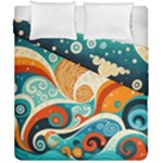 Waves Ocean Sea Abstract Whimsical Abstract Art Pattern Abstract Pattern Nature Water Seascape Duvet Cover Double Side (California King Size)