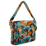 Waves Ocean Sea Abstract Whimsical Abstract Art Pattern Abstract Pattern Nature Water Seascape Buckle Messenger Bag