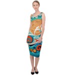 Waves Ocean Sea Abstract Whimsical Abstract Art Pattern Abstract Pattern Nature Water Seascape Sleeveless Pencil Dress