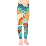 Waves Ocean Sea Abstract Whimsical Abstract Art Pattern Abstract Pattern Nature Water Seascape Kids  Leggings