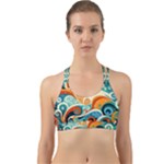 Waves Ocean Sea Abstract Whimsical Abstract Art Pattern Abstract Pattern Nature Water Seascape Back Web Sports Bra