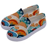 Waves Ocean Sea Abstract Whimsical Abstract Art Pattern Abstract Pattern Nature Water Seascape Kids  Canvas Slip Ons