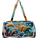 Waves Ocean Sea Abstract Whimsical Abstract Art Pattern Abstract Pattern Nature Water Seascape Multi Function Bag