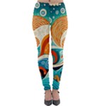 Waves Ocean Sea Abstract Whimsical Abstract Art Pattern Abstract Pattern Nature Water Seascape Lightweight Velour Leggings
