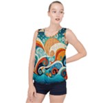 Waves Ocean Sea Abstract Whimsical Abstract Art Pattern Abstract Pattern Nature Water Seascape Bubble Hem Chiffon Tank Top