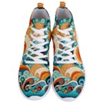 Waves Ocean Sea Abstract Whimsical Abstract Art Pattern Abstract Pattern Nature Water Seascape Men s Lightweight High Top Sneakers