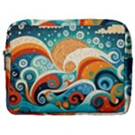 Waves Ocean Sea Abstract Whimsical Abstract Art Pattern Abstract Pattern Nature Water Seascape Make Up Pouch (Large)