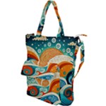 Waves Ocean Sea Abstract Whimsical Abstract Art Pattern Abstract Pattern Nature Water Seascape Shoulder Tote Bag