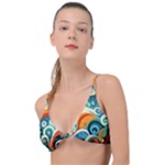 Waves Ocean Sea Abstract Whimsical Abstract Art Pattern Abstract Pattern Nature Water Seascape Knot Up Bikini Top