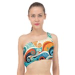 Waves Ocean Sea Abstract Whimsical Abstract Art Pattern Abstract Pattern Nature Water Seascape Spliced Up Bikini Top 