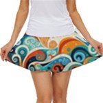 Waves Ocean Sea Abstract Whimsical Abstract Art Pattern Abstract Pattern Nature Water Seascape Women s Skort
