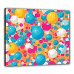 Circles Art Seamless Repeat Bright Colors Colorful Canvas 24  x 20  (Stretched)