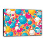 Circles Art Seamless Repeat Bright Colors Colorful Canvas 18  x 12  (Stretched)