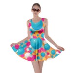Circles Art Seamless Repeat Bright Colors Colorful Skater Dress