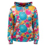 Circles Art Seamless Repeat Bright Colors Colorful Women s Pullover Hoodie
