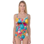 Circles Art Seamless Repeat Bright Colors Colorful Camisole Leotard 