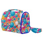 Circles Art Seamless Repeat Bright Colors Colorful Satchel Shoulder Bag
