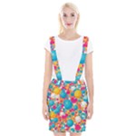 Circles Art Seamless Repeat Bright Colors Colorful Braces Suspender Skirt