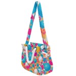 Circles Art Seamless Repeat Bright Colors Colorful Rope Handles Shoulder Strap Bag