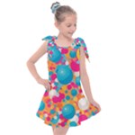 Circles Art Seamless Repeat Bright Colors Colorful Kids  Tie Up Tunic Dress